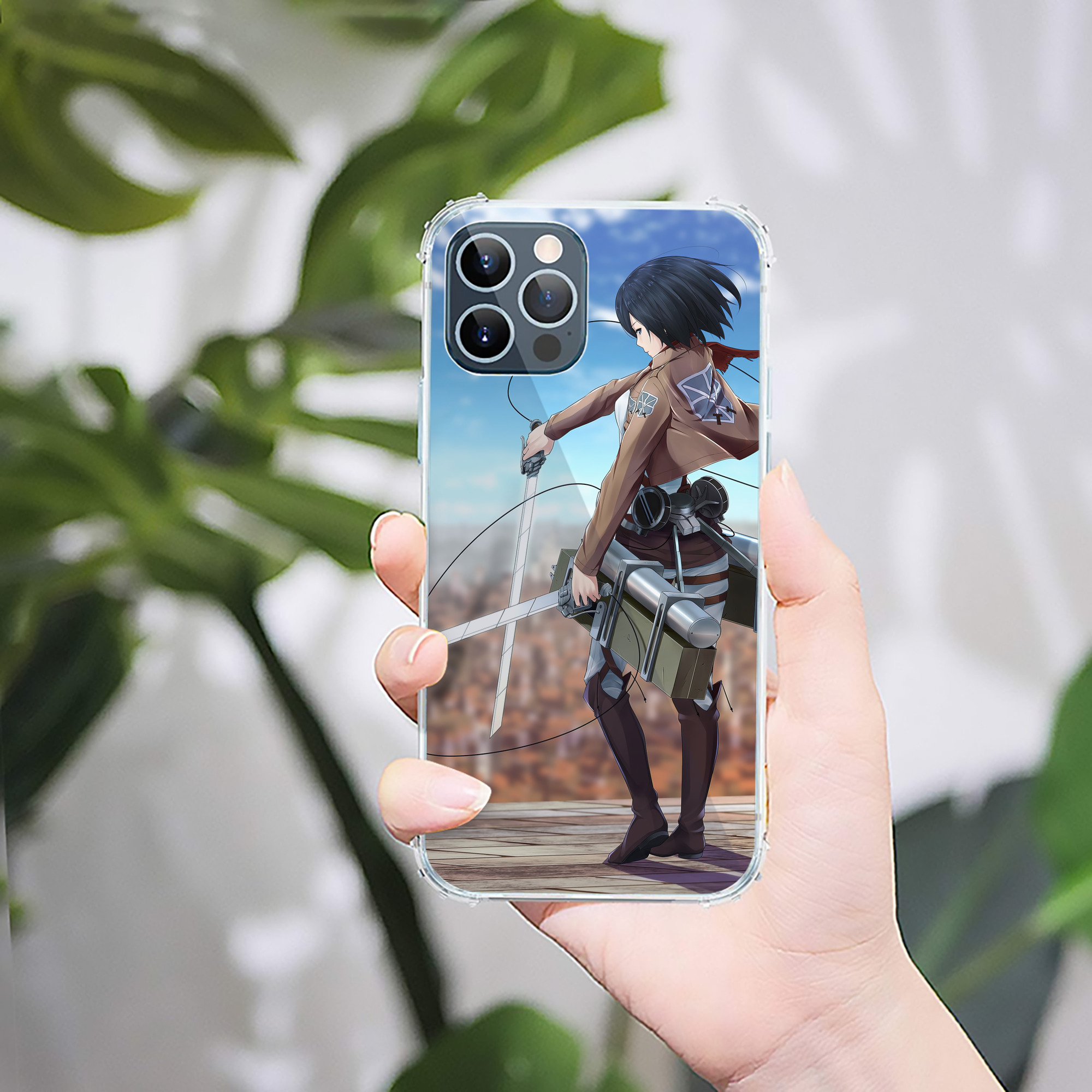 （画像用） 進撃の巨人 Attack on Titan 【iPhone 12シリーズ対応】透明スマホケース（クリアソフトケース）
